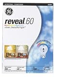 GE General Purpose Reveal Incandescent Bulbs, 60 Watts, 4 Bulbs per Pack GEL48688