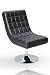 AMSTYLE Pilot Leder Sessel Lounge-Drehsessel in schwarz