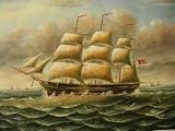 12X16 inch Seascape Canvas Art Repro Antique Sailing Boats