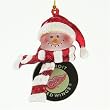 Detroit Red Wings NHL Striped Acrylic Snowman Ornament (3")