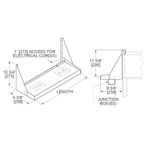 Perlick 18\” Blender Shelf With 2 Duplex Outlets – 7055-119