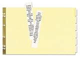 Avery 11644 Avery Insertable Tab Post Binder Dividers, 6-Tab w/Inserts, 11 X 17, CLR, 6/Set, Carton of 36 sets