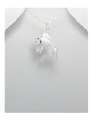 Fish Pendant Necklace In Sterling Silver