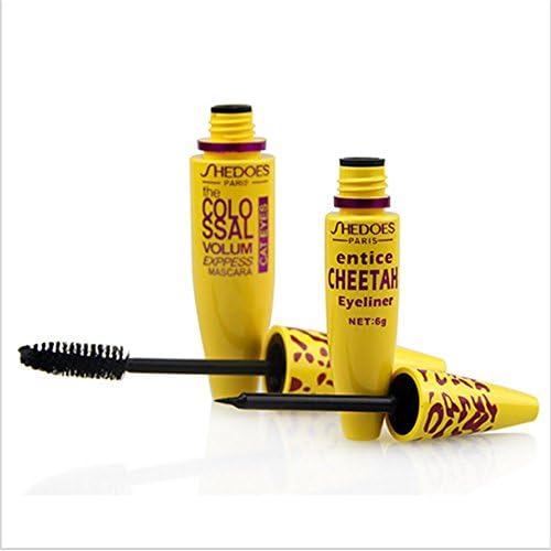 MF Cosmetic Professional Makeup Eyeliner Set Leopard Colossal Black Mascara + Liquid Entice Cheetah Eyeliner 2 in 1 set