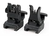 Front and Rear Sight for AR-15 M16 Flat Top Rifles Low Profile Flip-Up Sight Set