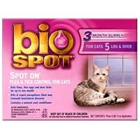 Bio Spot Flea and Tick Control for Cats - 3 Month Supply OVER 5 lbs