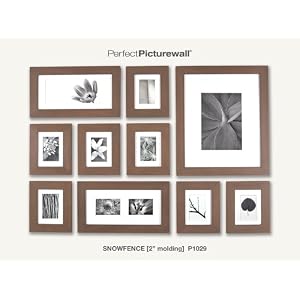 Photo Wall Frame Set - Hang 10 Pictures Perfectly in Minutes - Snowfence 2 (Other Colors...