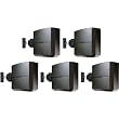 Surround Sound Speaker Wall Mount, 5 Pack - Black