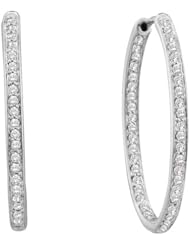 1.01CTW ROUND DIAMOND LADIES FASHION HOOPS EARRRINGS