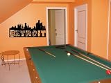 WALL STICKER MURAL VINYL NBA Detroit Pistons 003