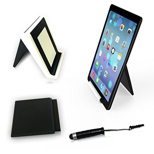 Universal tablet computer stand - ipad stand + screen cleaning brush + mini stylus pen + anti dust plug, perfect ipad accessories for, e-readers and Smartphones, iPhone, iPad, Samsung and More