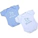 Premature Early Baby Clothes Pack of 2 Bodysuits / Vests 1.5 - 7.5lb I'm a Little Miracle' Pink or Blue