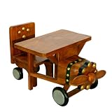 Hand-carved & Painted Vintage Style Airplane Design Childrens Table And Chair Set