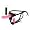Hot Pink Pouch, Black Elastic Straps
