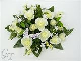 Review GT Decorations  / Large Artificial Silk Flower Cream Rose Stephanotis Butterfly Wedding Table Centrepiece from GT Decorations