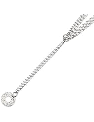 Versil Sterling Silver Fancy Slip-on Lariat 22 Inch Necklace