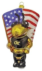 Georgia Tech Mascot Figural Glass Ornament