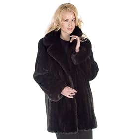 Mink Jacket - Mahogany Mink Notch Collar