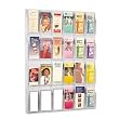 Safco Plastic Literature Display, 24 Pamphlets, 30 Inches Width x 41 Inches Height, Clear (5601CL)
