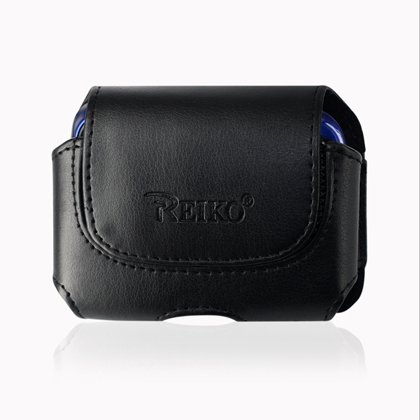 Leather Pouch Protective Carrying Cell Phone Case for LG Lotus Elite LG Remarq / Imprint LX610 / Motorola Flipout AT&amp;T Karma QA1 QA30 / PCD TXTM8 / TXT8026 / Pantech Pursuit / UTStarcom Blitz / Sharp Microsoft Kin One - BLACK