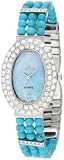 Croton Women`s CN207043TQMP Genuine Turquoise Beaded Bracelet and Watch