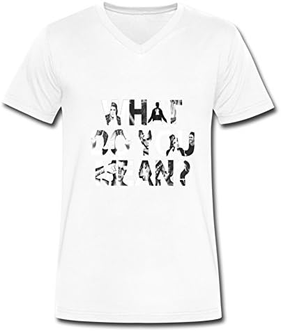 Men's What Do You Mean Justin Bieber V Neck Short Sleeve T-shirts