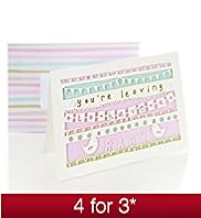 Laser Cut Leaving To Have a Baby Greetings Card