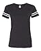 LAT Ladies Fine Jersey Short Sleeve Football Tee (3537) Vintage Smoke/Blended White, L