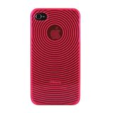 MiniSuit iPhone 4 TPU Skin Case compatible for iPhone 4G / 4th Generation 16GB / 32GB + MiniSuit LCD Cleaner keychain - Hot Pink Circle