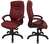 New High Back, Wine Glove Soft Leather Executive Swivel