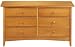 Hawthorne 44w Six drawer Dresser, 25Hx44W, OAK