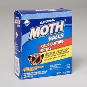 MOTH BALLS 4 OZ BOXED ORIGINAL (Pack of 4 Boxes) 16 Ounces Total