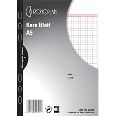 Zweckform 50304 Chronoplan kariertes Formblatt A5 50St�ck