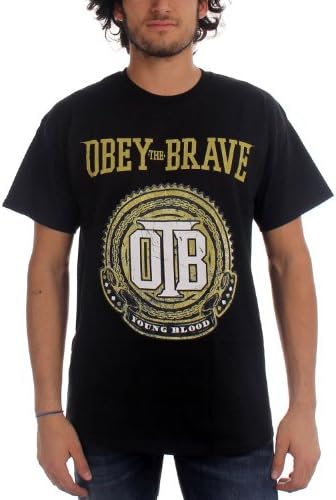 Obey The Brave - Mens Crest T-Shirt, Size: X-Large, Color: Black