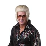 Mens Blonde Elvis Pompadour Halloween Costume Wig
