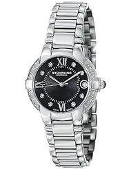 Stuhrling Original Womens 338L.12111 Symphony Regent Countess Elite Swiss Quartz Genuine Diamond Date Bracelet Watch