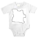 Baby clothes with geographical, map, "black and white", region, Angola, outline, geography, place, land