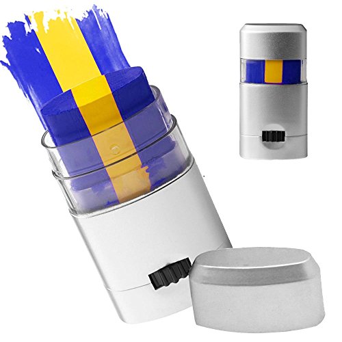 Taffstyle® Fanartikel Schminkstift Fan Make-Up mit Fussball WM & EM Länder Flaggen Style Schweden