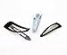 yueton?3 Dozens 36pcs Glossy Black Snap Prong Clips Bendy Hair Clips Barrettes for Ladies Girls Hair Bows