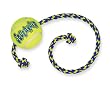 KONG Squeakair Tennis Ball with Rope Dog Toy, Medium, Yellow