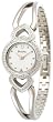 Bulova Women's 96X006 Crystal Pendant and Bracelet Boxed Set White Dial Watch