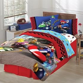 Super Mario Single Bed/Double Size Bed Padded Duvet With Free Pillowcase