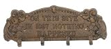 Cast Iron On This Site in 1897 Wall Key Rack Holder 4 Hooks Coat Hook