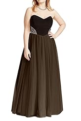 Plus Size Charmeuse/Tulle Beaded Sweetheart Prom Dress/Party Dress 