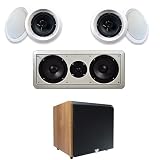 HTi6c 4-6.5" Surround Sound Speakers w/Center Channel/10" Powered Subwoofer