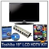 Toshiba 19C100U 19 720p HD LCD TV, DynaLight Dynamic Backlight Control, Gaming Mode, HDTV High-performance Hook-Up & Maintenance Kit, AV Home Theater Power Protection, & ISF HDTV Calibration DVD