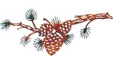 24 Lazart Metal Wall Art Wall Decor - Pine Cone Branch