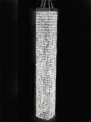 Chandelier Crystal Beaded, 4 feet long, Beaded Emeralds "Amelia"