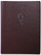 Burgundy Embossed Fleur-de-Lis Leather Journal - Lined