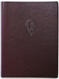 Burgundy Embossed Fleur-de-Lis Leather Journal - Lined